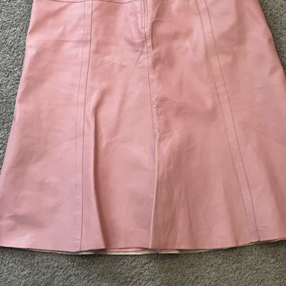 Danier size 8 Pink Midi Leather Skirt - Picture 13 of 15